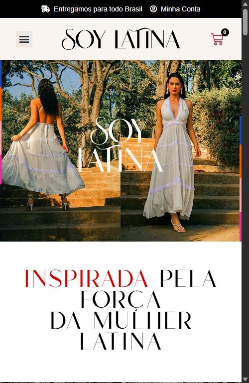 Case Soy Latina — versão mobile